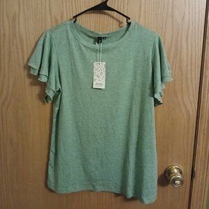 *Clearance* New Women's Heather Green Spring Automet Top Medium Size